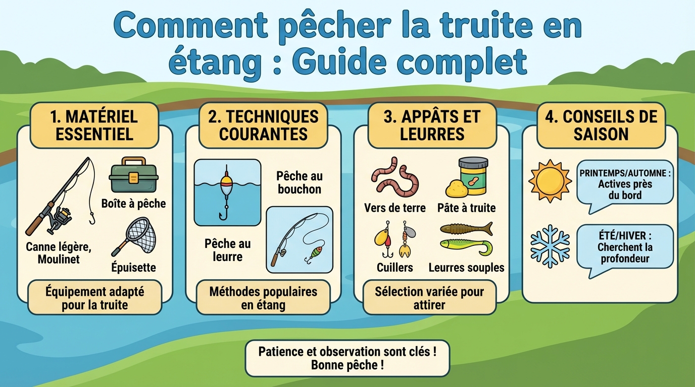 Comment pêcher la truite en étang : guide complet 1 Choisir le bon matériel