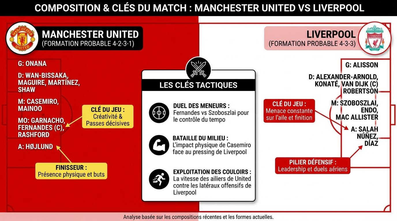 Composition de manchester united et liverpool : les clés du match 1 Composition de Liverpool