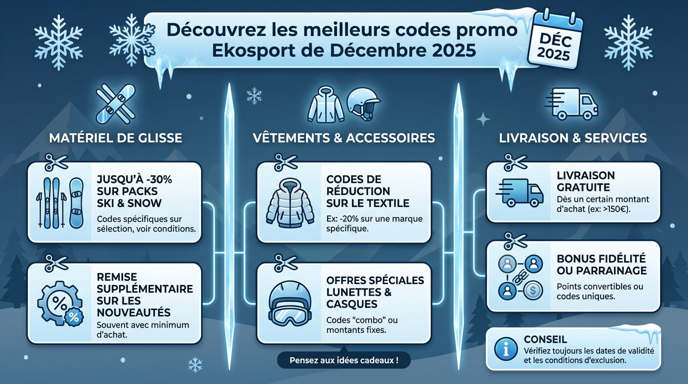 Découvrez les meilleurs codes promo ekosport de décembre 2025 1 Les meilleures offres du moment