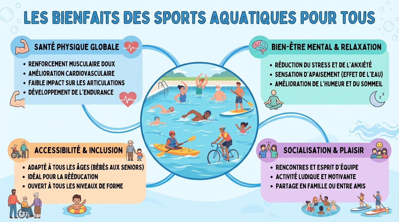 Découvrez les bienfaits des sports aquatiques pour tous 1 Activités aquatiques populaires