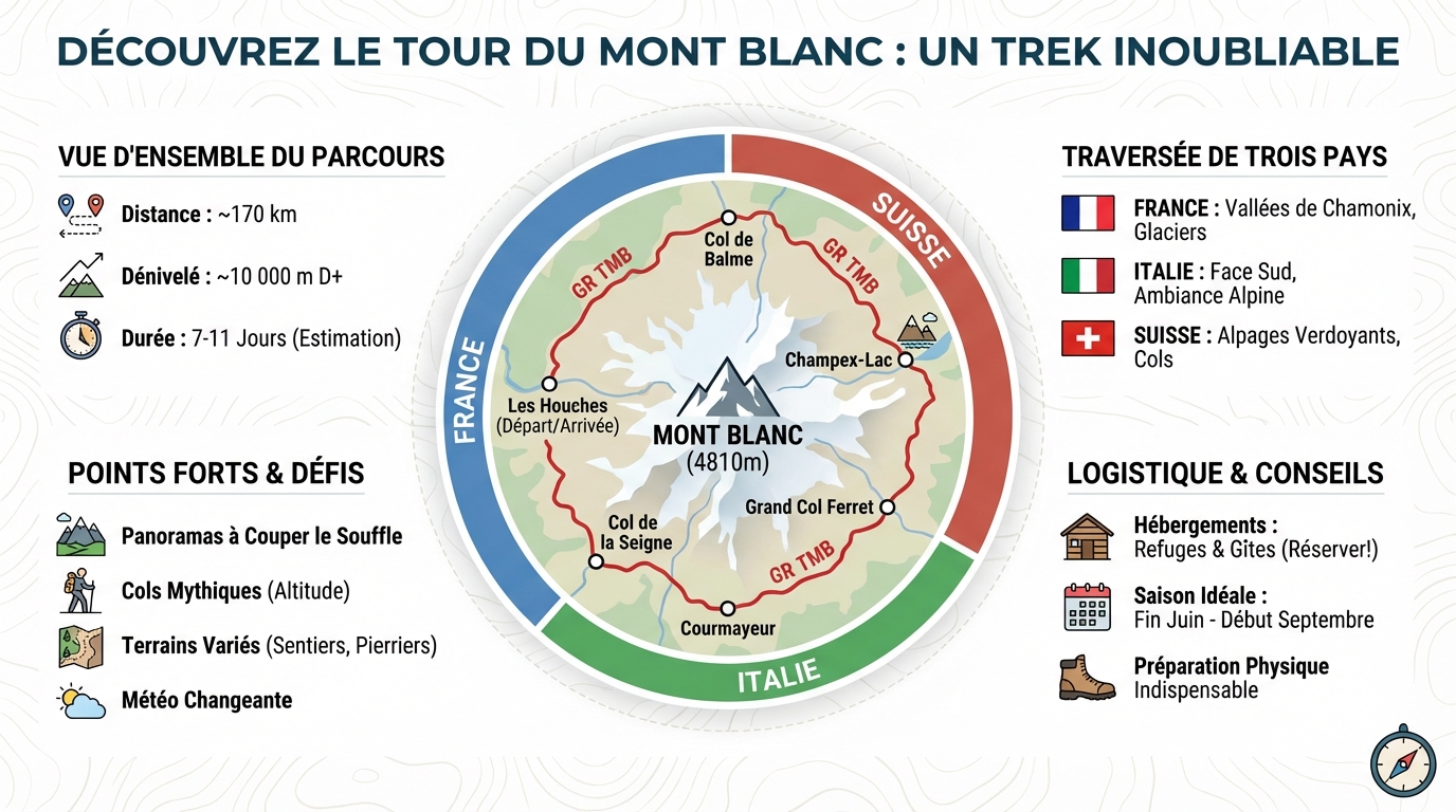Découvrez le tour du mont blanc : un trek inoubliable 1 Les itinéraires du tour du Mont Blanc