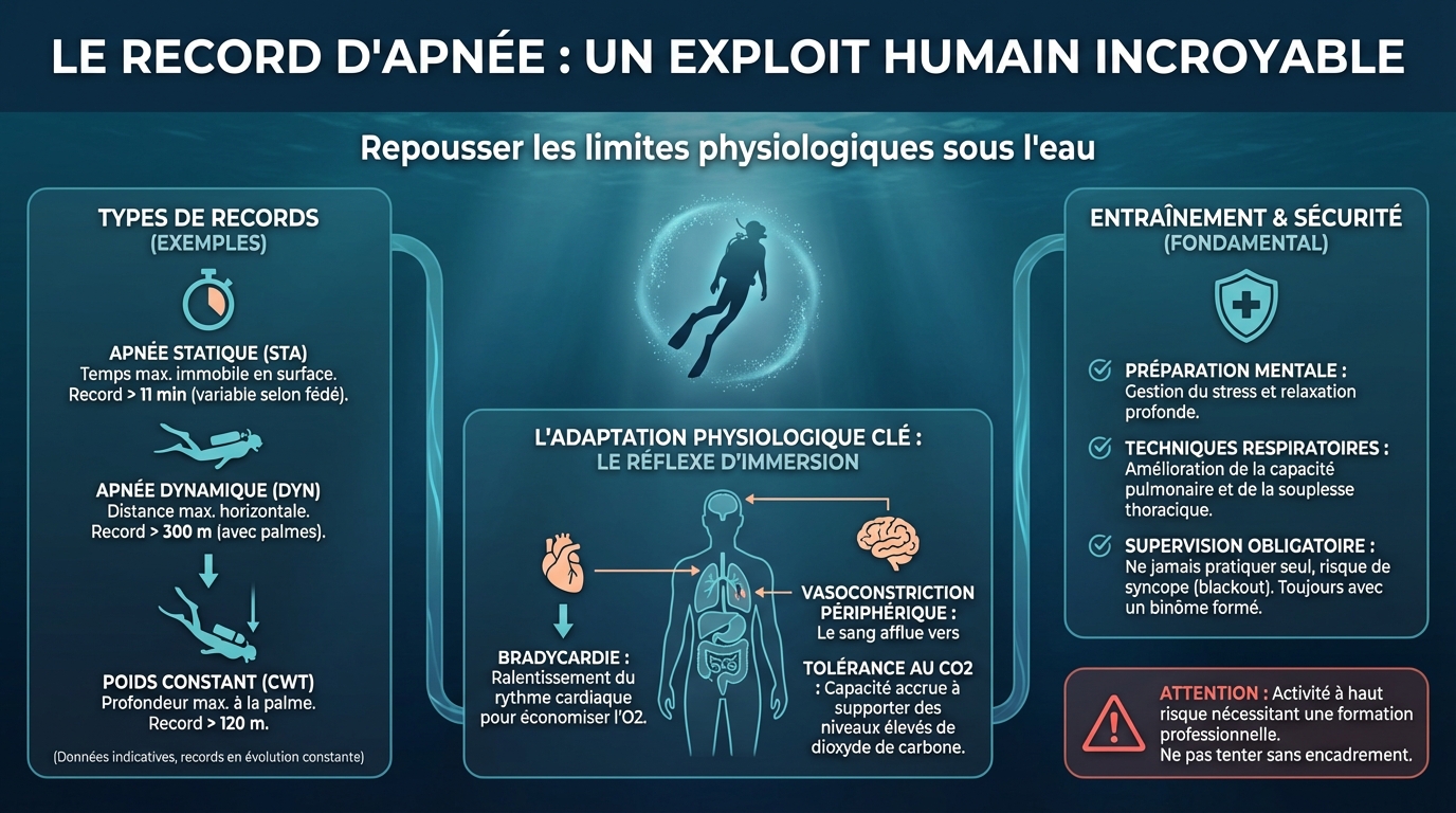 Le record d'apnée : un exploit humain incroyable 1 Les techniques d'apnée