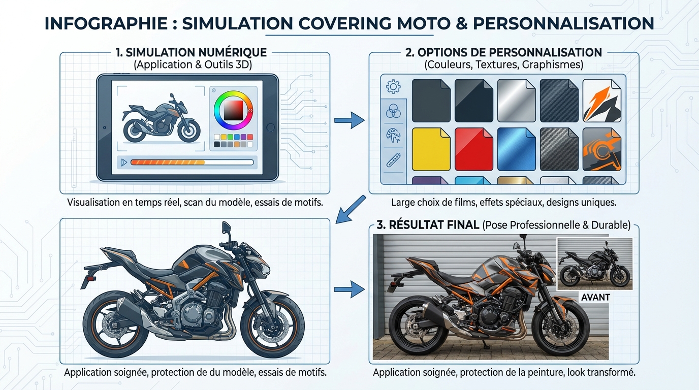 Simulation covering moto : personnalisez votre deux-roues 1 Les meilleurs outils pour simuler votre covering