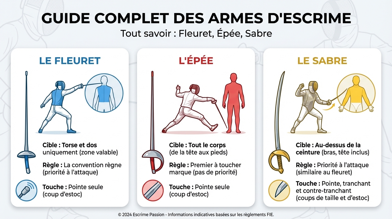 Tout savoir sur les armes d'escrime : guide complet 1 Critères de choix d’une arme