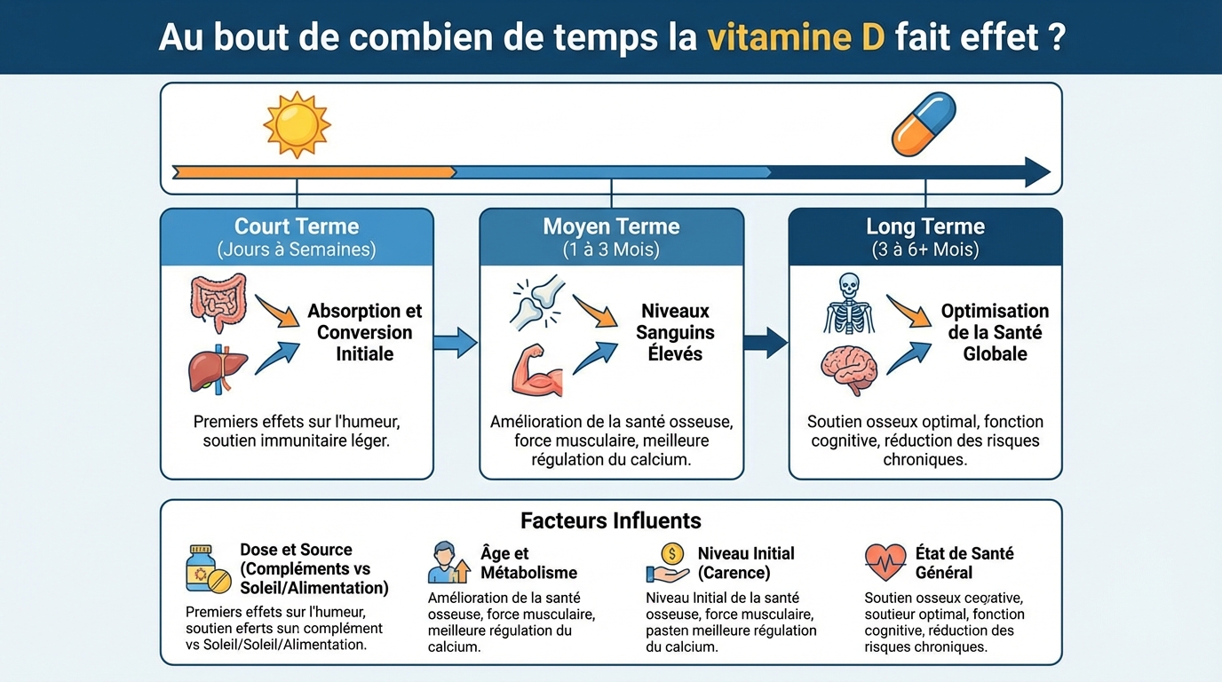 Au bout de combien de temps les vitamines d font effet ? 1 Facteurs influençant l'absorption des vitamines D