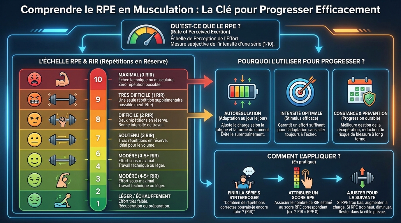Comprendre le RPE en musculation pour progresser efficacement 1 Comment utiliser le RPE en musculation ?