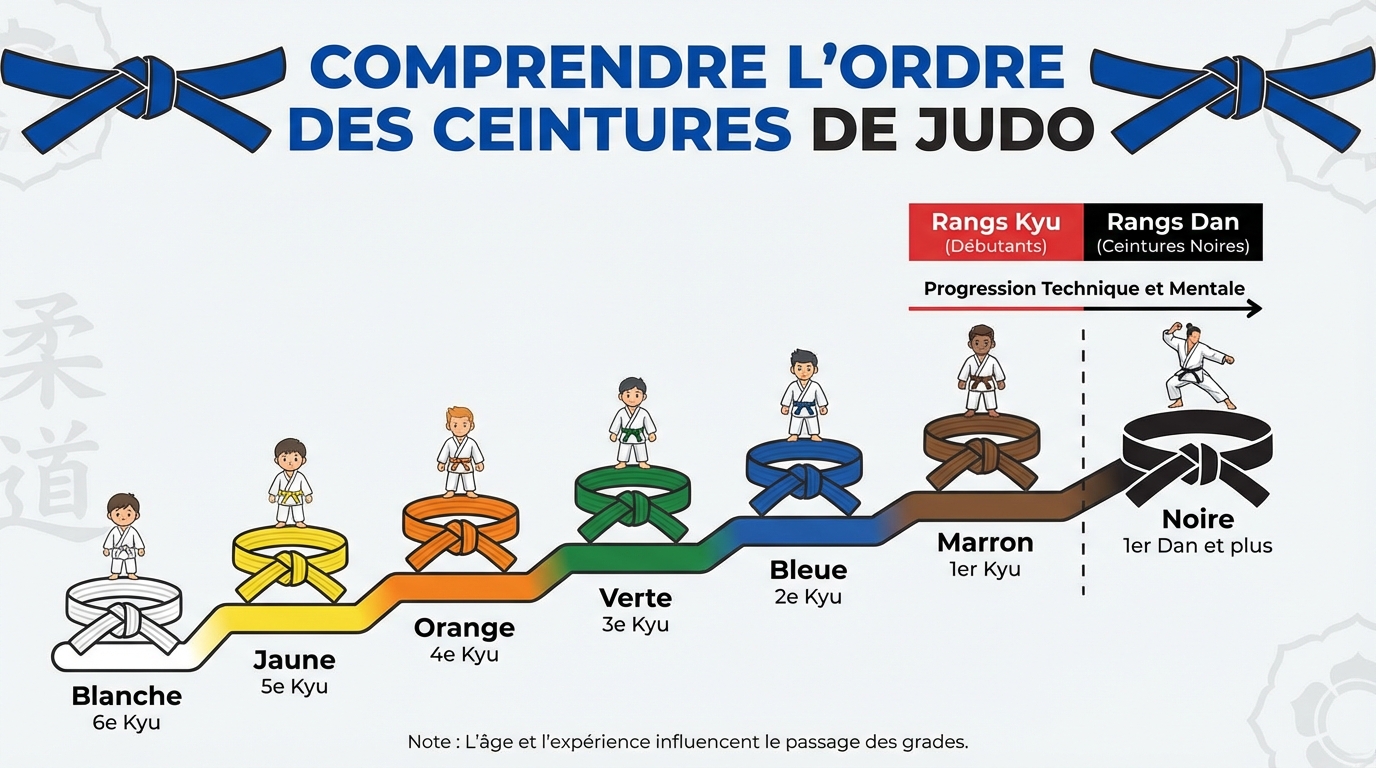L'ordre des ceintures de judo