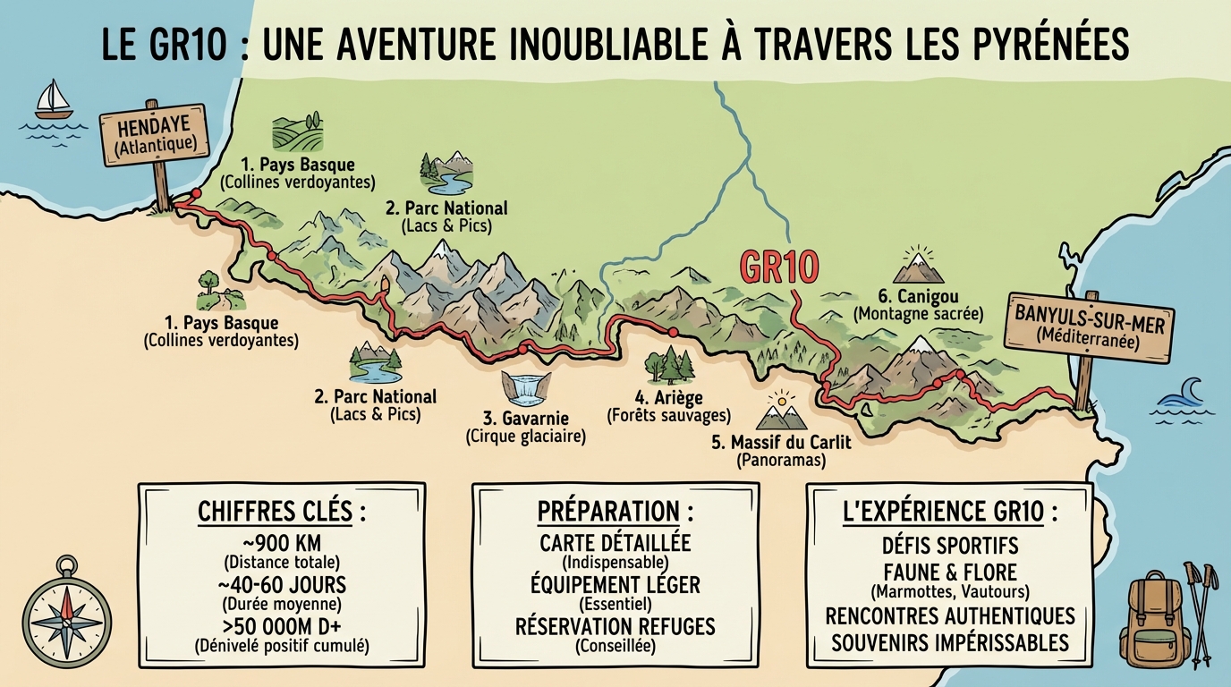 Les étapes clés du GR10