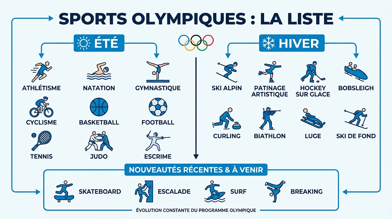 Découvrez la liste des sports aux jeux olympiques 1 Disciplines d'été