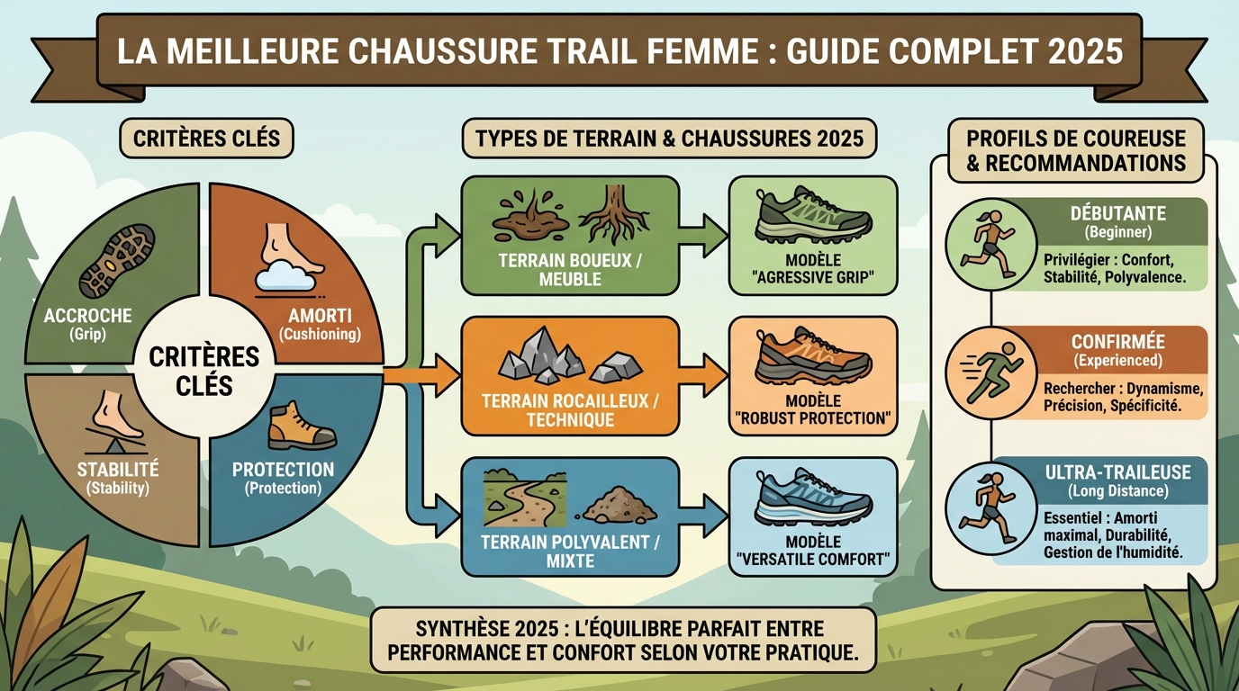Comparatif des meilleures chaussures trail femme 2025