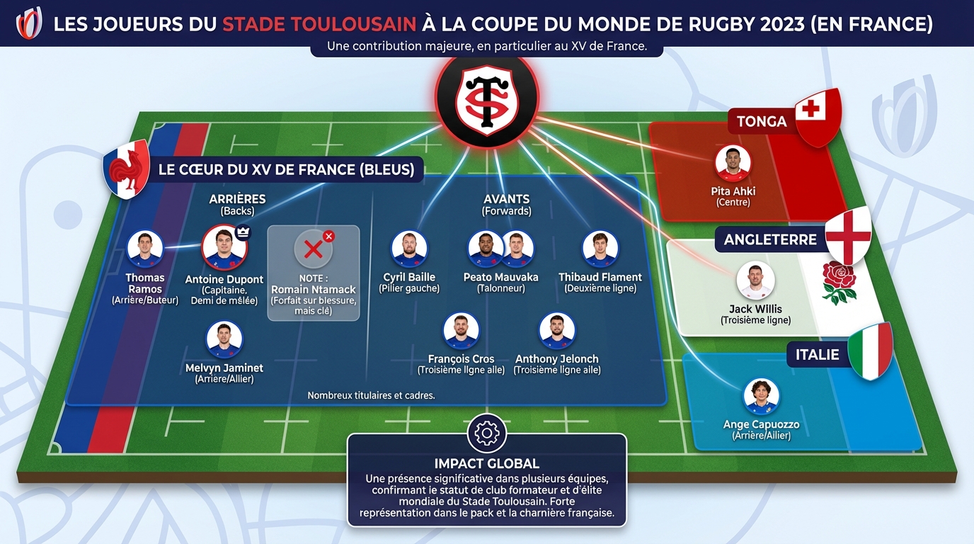 Les joueurs du stade toulousain à la coupe du monde 2023 1 Performances à la Coupe du Monde
