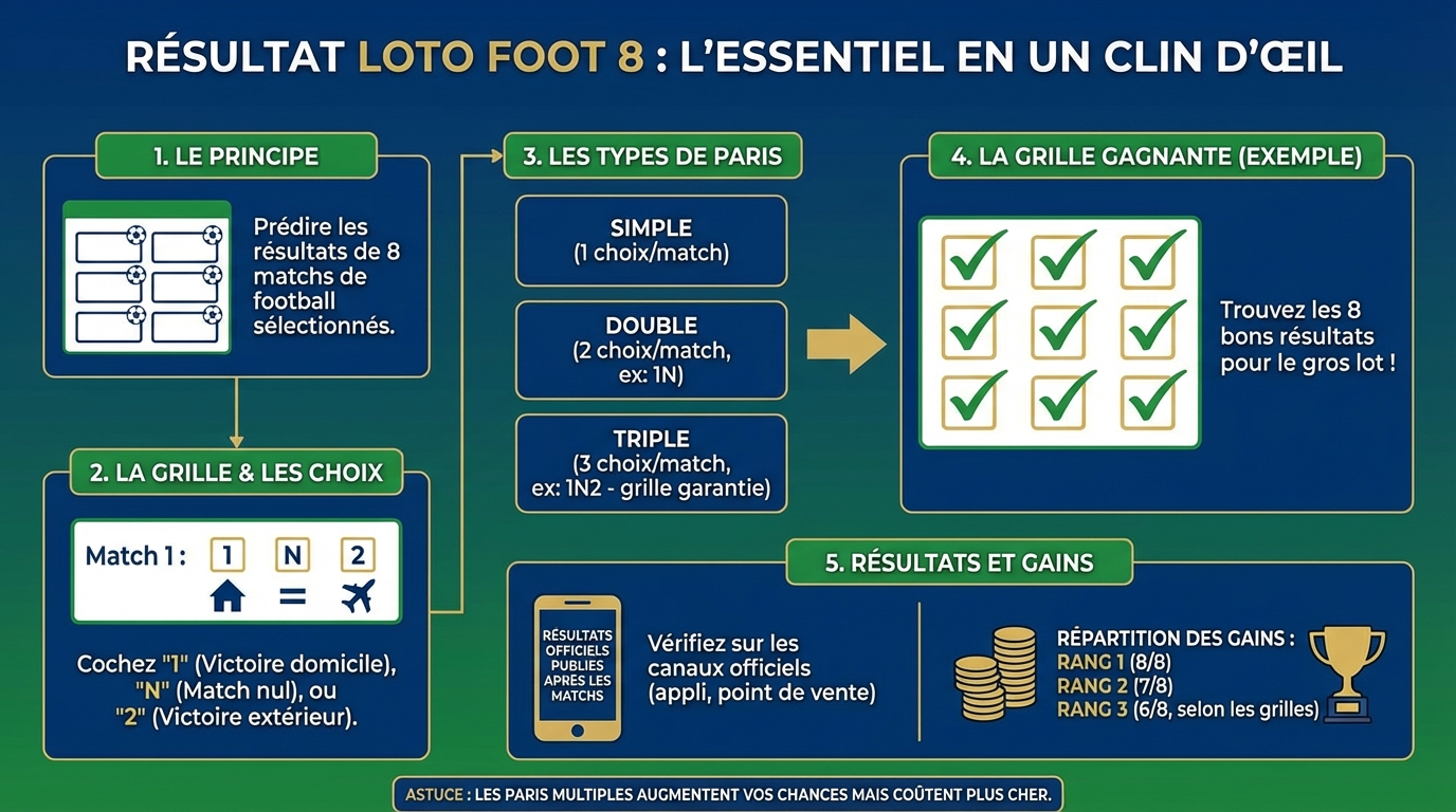 Comment lire les résultats du Loto Foot 8 ?