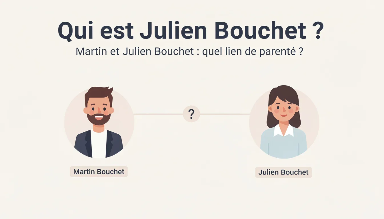 Martin et julien bouchet : quel lien de parenté ? 1 Qui est Julien Bouchet ?