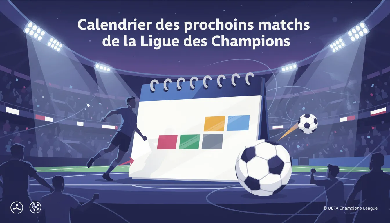 Prochain match de la ligue des champions : tout savoir 1 Calendrier des prochains matchs de la Ligue des Champions