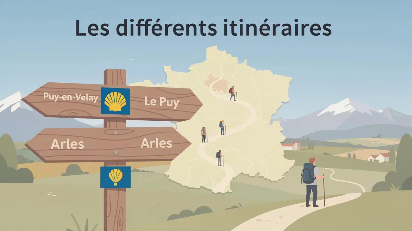 Tout savoir sur le chemin de compostelle en france 1 Les différents itinéraires